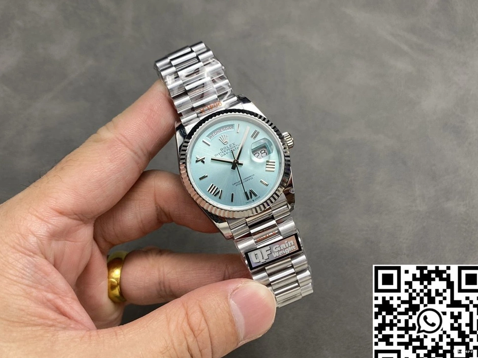 v5 M128236-0018 QF Tungsten Date Steel Factory Rolex White Day Dial 36mm 0805